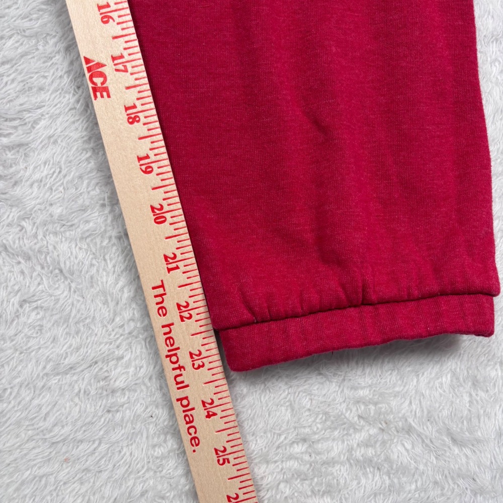 Arkansas Razorbacks Jogger Women M Red Sequin Spellout Sweat Pant Colosseum RARE - Picture 12 of 14